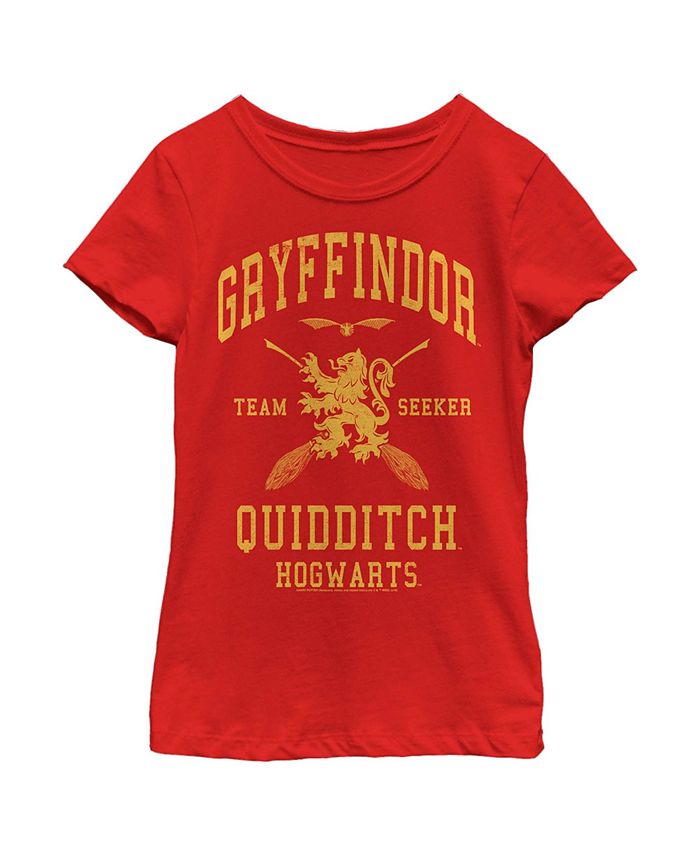 Warner Bros. Girl's Harry Potter Gryffindor Quidditch Gold Team Seeker Child T-Shirt