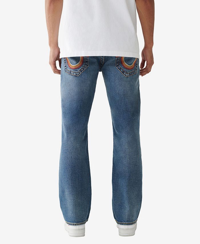 True Religion Men's Billy Big T Ombre Flap Bootcut Jeans