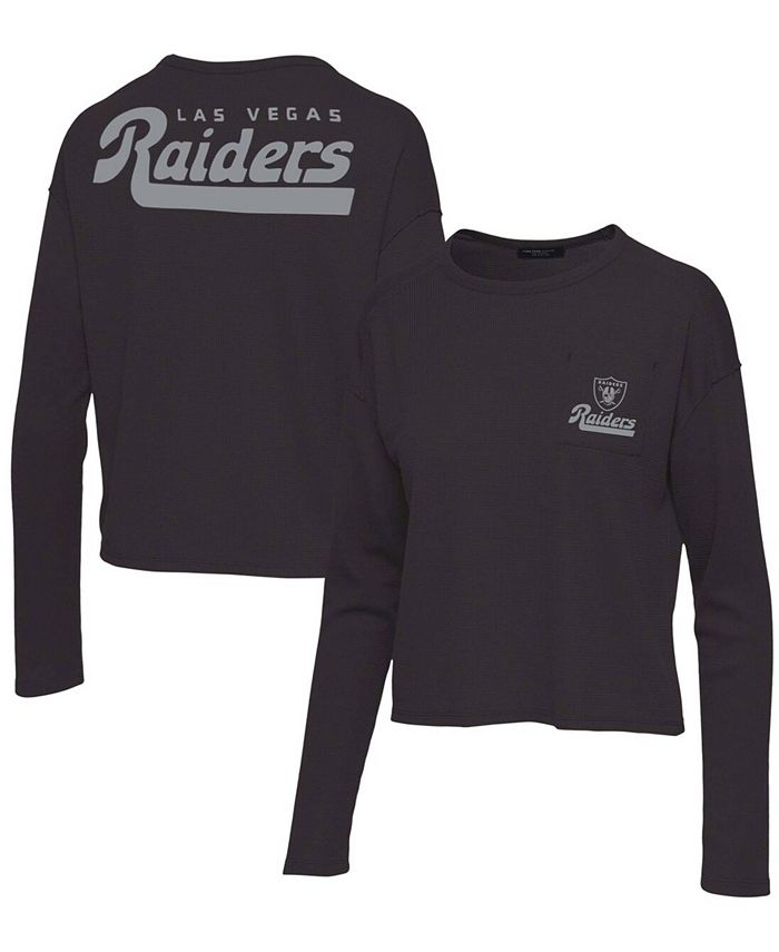 Junk Food Women's Black Las Vegas Raiders Pocket Thermal Long Sleeve T-shirt