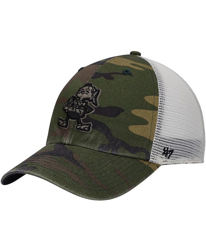 47 Brand Men's '47 Camo Cleveland Browns Branson Clean Up Trucker Hat