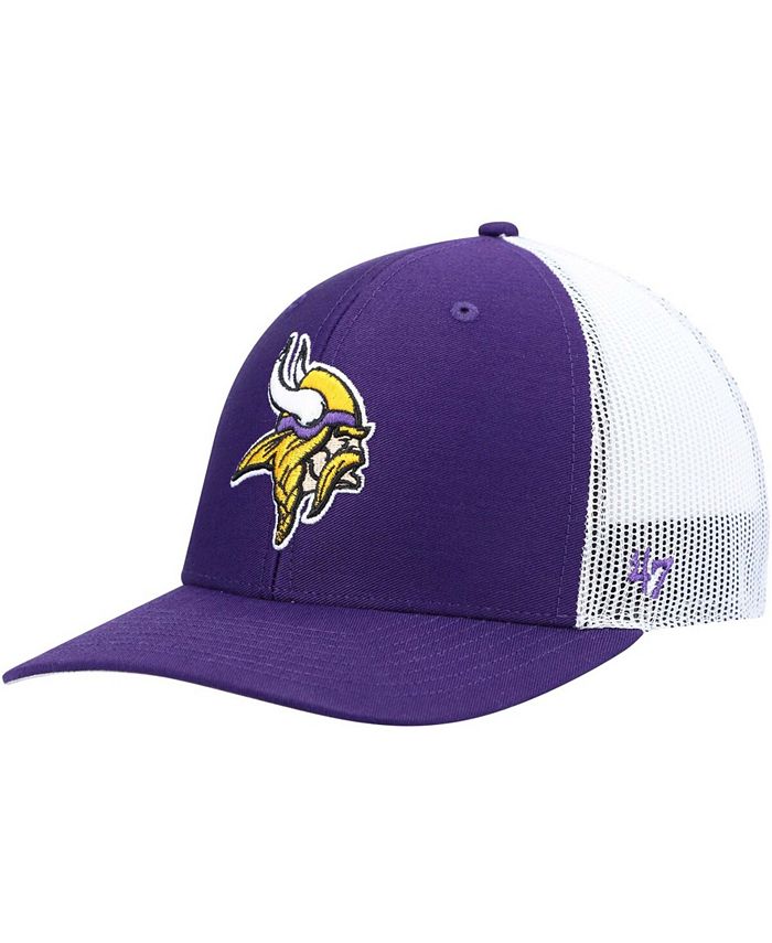 47 Brand Men's Purple, White Minnesota Vikings Trucker Snapback Hat