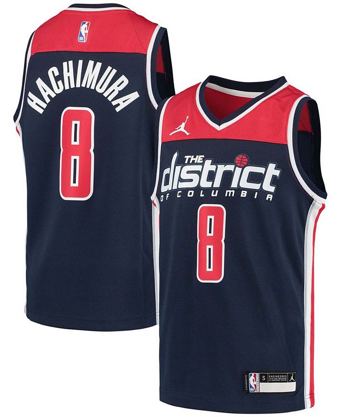 Jordan Big Boys Rui Hachimura Navy Washington Wizards 2020/21 Swingman Player Jersey - Statement Edition