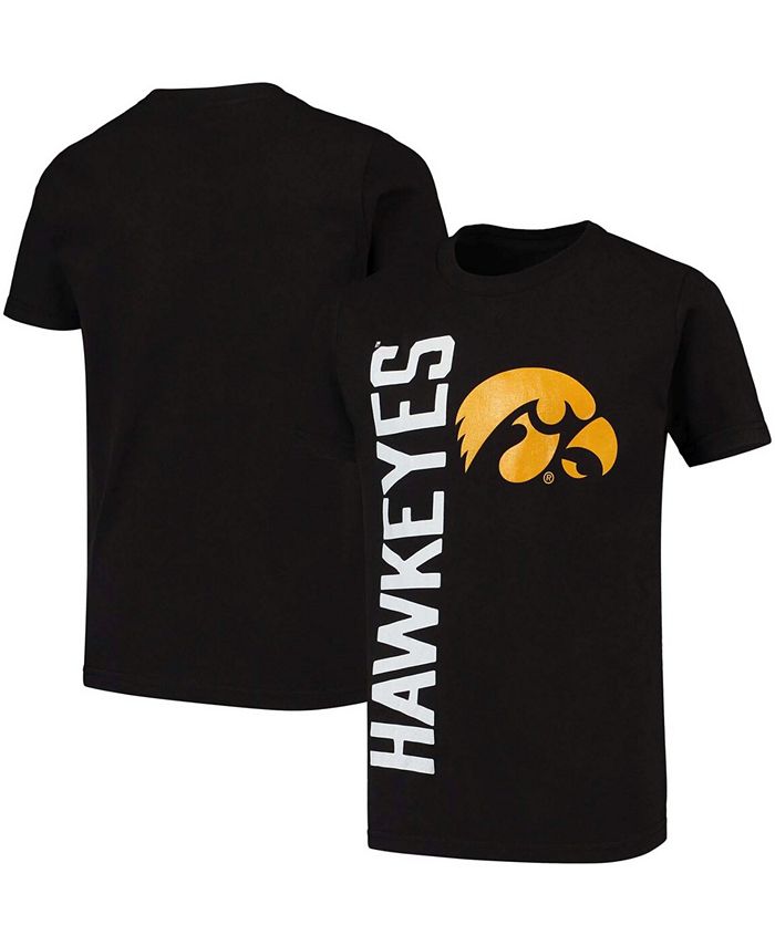 Outerstuff Big Boys Black Iowa Hawkeyes Vertical Leap T-shirt