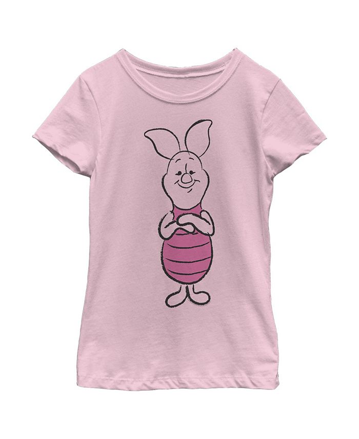 Disney Girl's Winnie the Pooh Piglet Sketch Child T-Shirt