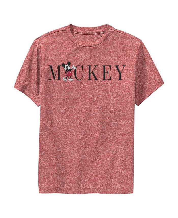 Disney Boy's Mickey & Friends Mickey Mouse Minimalist Name Child Performance Tee