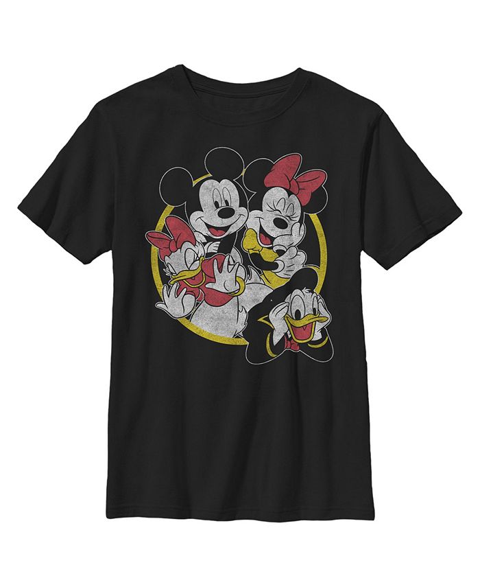 Disney Boy's Mickey & Friends Distressed Group Circle Child T-Shirt