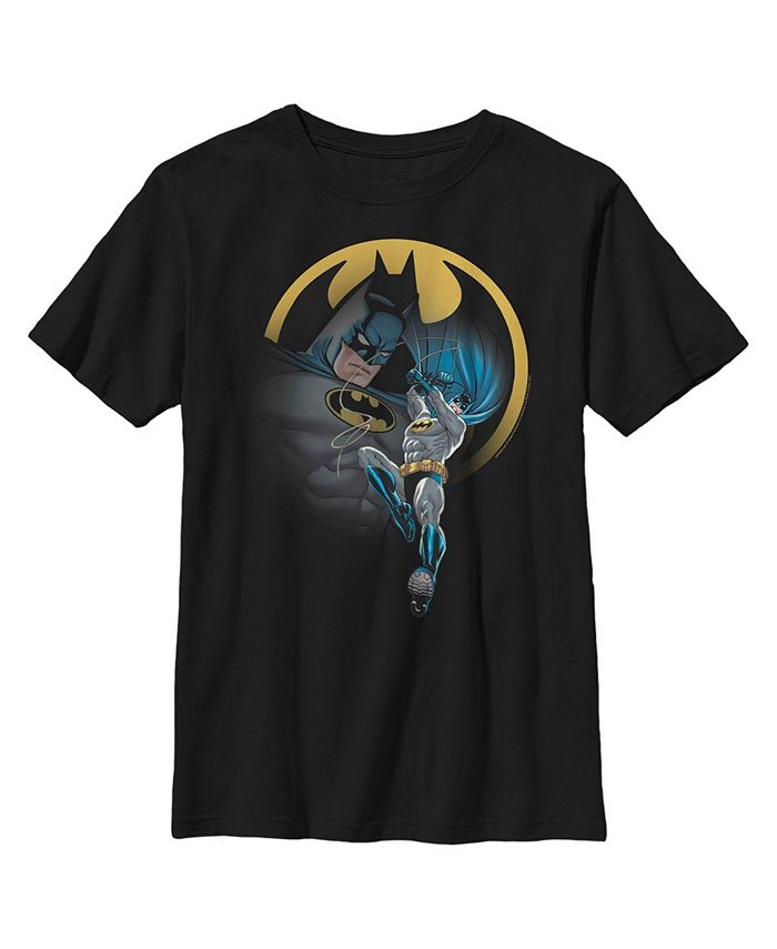 DC Comics Boy's Batman Bat Signal Portrait Child T-Shirt