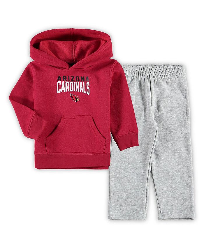 Outerstuff Toddler Boys Cardinal, Heathered Gray Arizona Cardinals Fan Flare Pullover Hoodie and Sweatpants Set