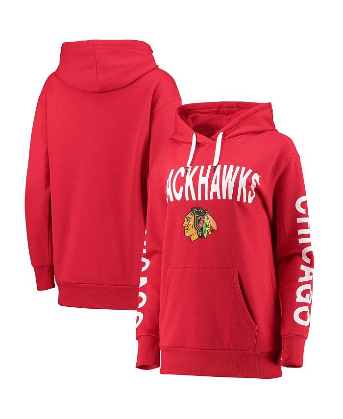 G-III 4Her by Carl Banks Women's Red Chicago Blackhawks Extra Inning Pullover Hoodie