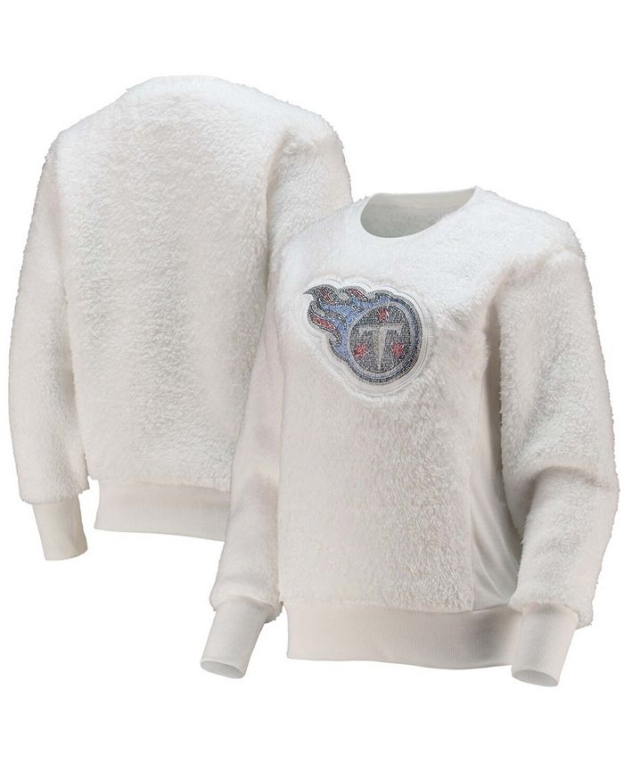Touch Women's White Tennessee Titans Milestone Tracker Pullover Sweatshirt