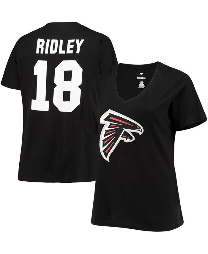 Fanatics Women's Plus Size Calvin Ridley Black Atlanta Falcons Name Number V-Neck T-shirt