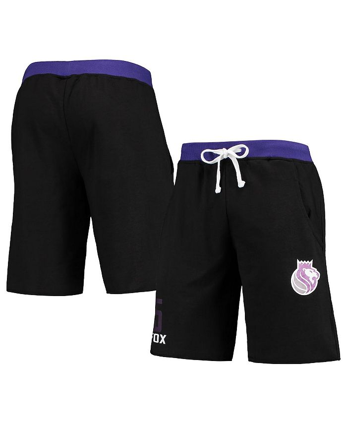 Profile Men's De'Aaron Fox Black Sacramento Kings Name and Number French Terry Shorts