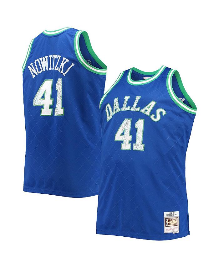 Mitchell & Ness Men's Dirk Nowitzki Royal Dallas Mavericks Big and Tall 1998-99 NBA 75th Anniversary Diamond Swingman Jersey