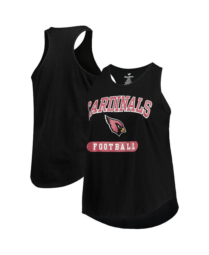 Fanatics Women's Arizona Cardinals Black Plus Size Team Racerback Tank Top