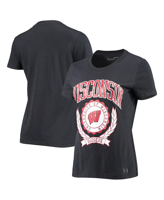 Under Armour Women's Black Wisconsin Badgers T-shirt