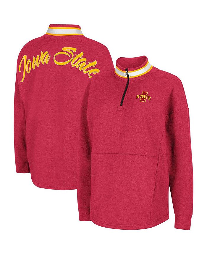 Colosseum Women's Cardinal Iowa State Cyclones Alice 2-Hit Fleece Quarter-Zip Jacket