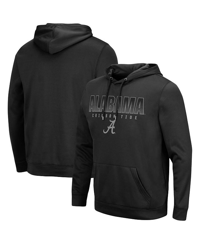 Colosseum Men's Black Alabama Crimson Tide Blackout 3.0 Pullover Hoodie