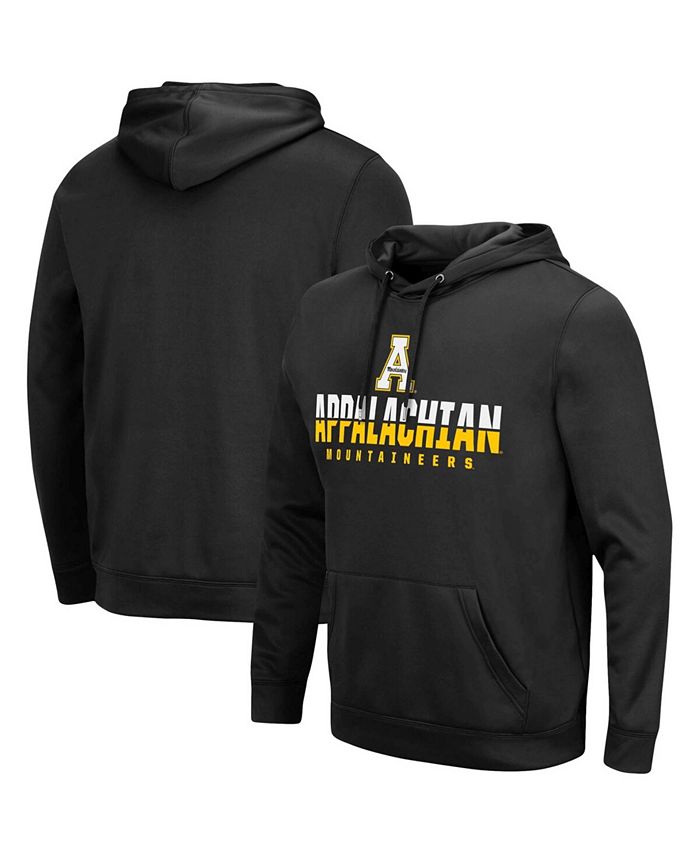 Colosseum Men's Black Appalachian State Mountaineers Lantern Pullover Hoodie