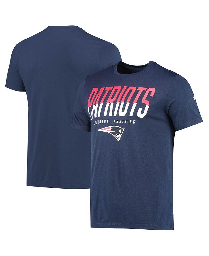 New Era Men's Navy New England Patriots Combine Authentic Big Stage T-shirt