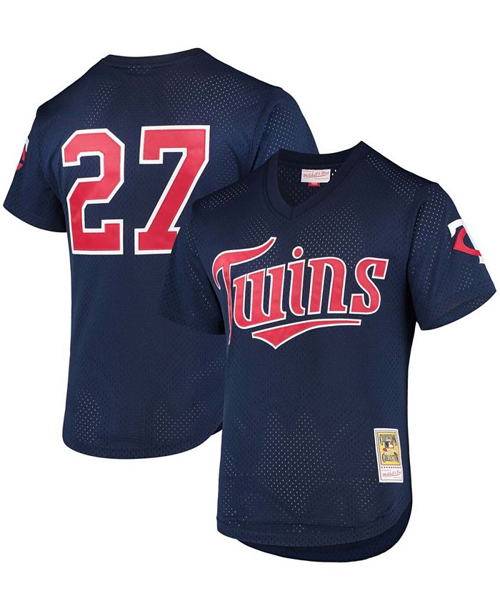 Mitchell & Ness Men's David Ortiz Navy Minnesota Twins 2002 Cooperstown Collection Mesh Batting Practice Jersey