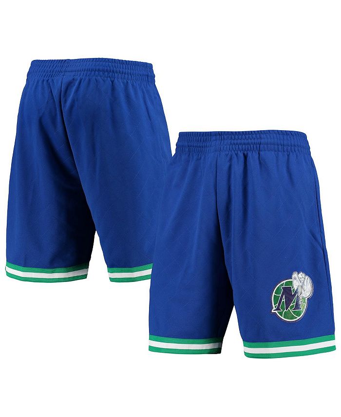 Mitchell & Ness Men's Blue Dallas Mavericks 1998 Hardwood Classics 75th Anniversary Swingman Shorts