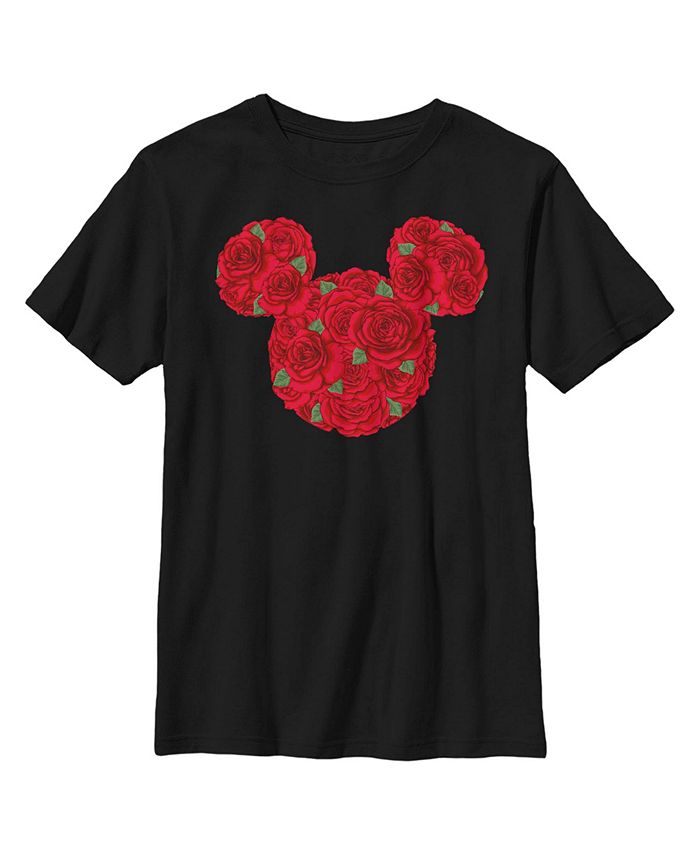 Disney Boy's Mickey & Friends Mickey Mouse Rose Silhouette Child T-Shirt