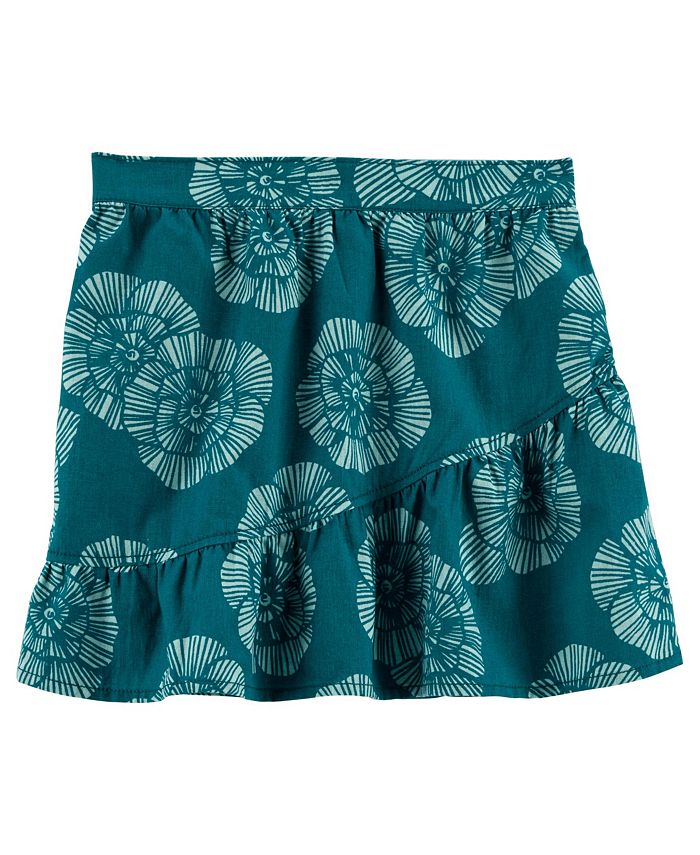 Carter's Little Girls Summer Floral Print Linen Skirt