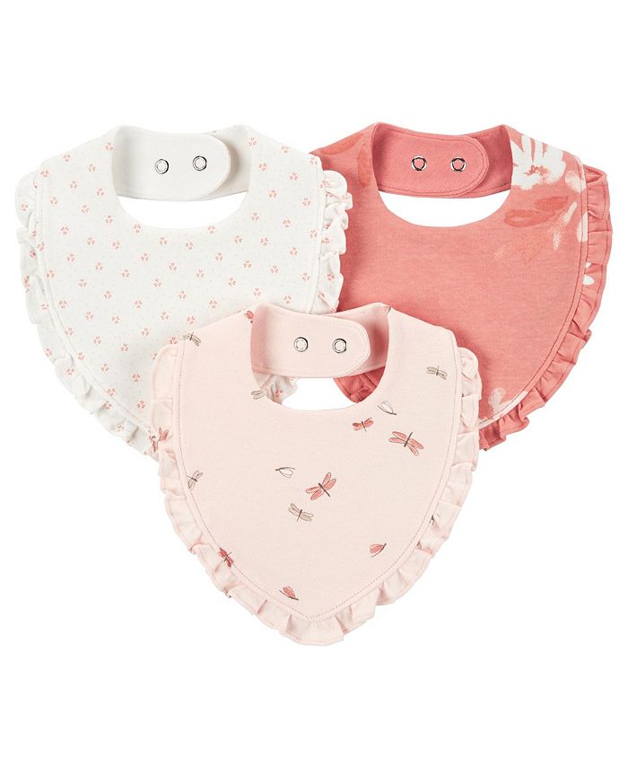 Carter's Baby Girls Bandana Bibs, Pack of 3