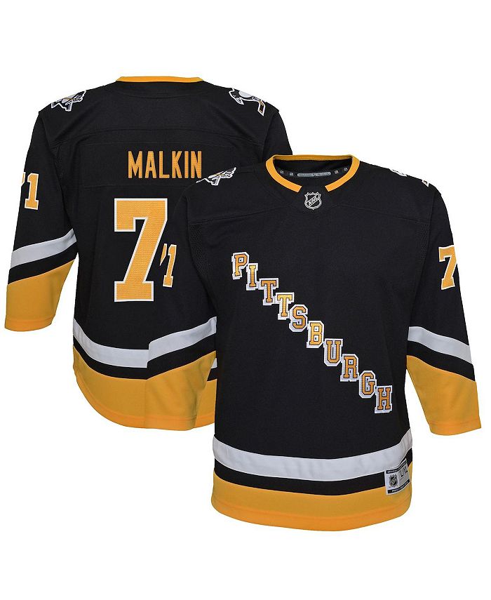 Outerstuff Big Boys Evgeni Malkin Black Pittsburgh Penguins 2021/22 Alternate Premier Player Jersey