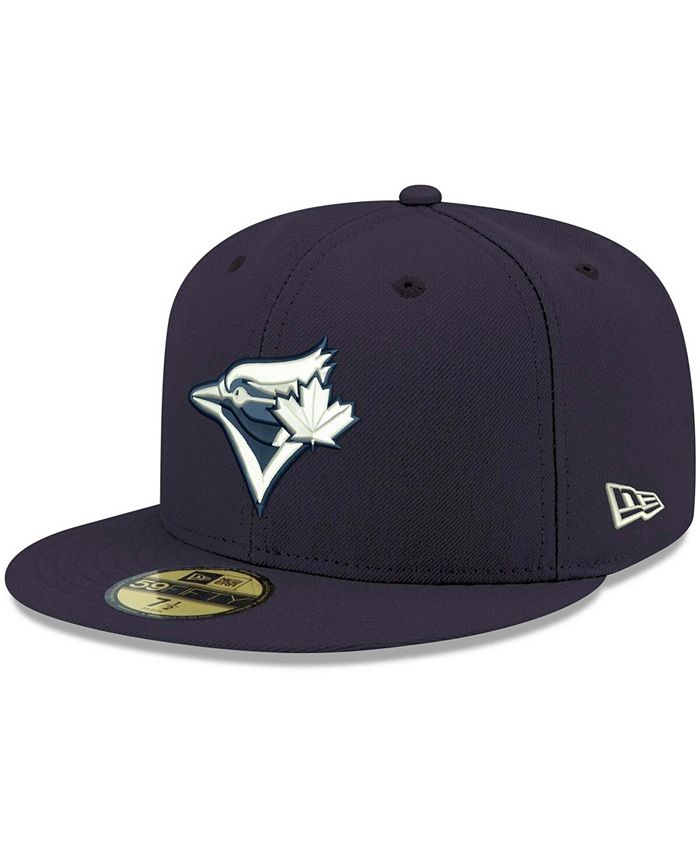 New Era Men's Navy Toronto Blue Jays Logo White 59FIFTY Fitted Hat