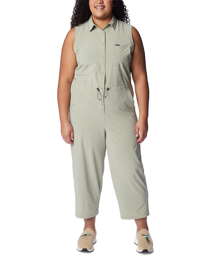 Columbia Plus Size Anytime Flex Button-Front Romper