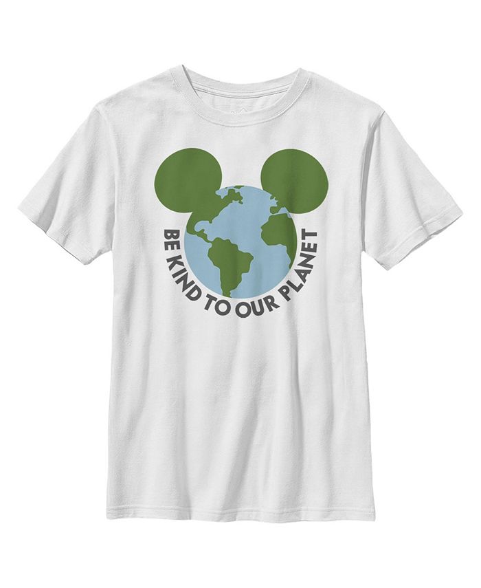 Disney Boy's Mickey & Friends Be Kind to Our Planet Mickey Mouse Logo Child T-Shirt