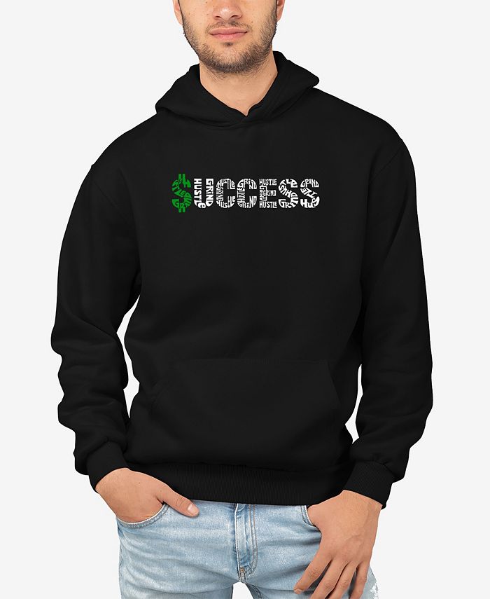 LA Pop Art Men's Success Word Art Hooded Sweatshirt