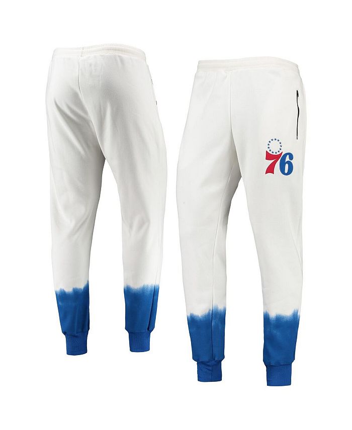 FISLL Men's Oatmeal Philadelphia 76ers Double Dribble Tie-Dye Fleece Jogger Pants