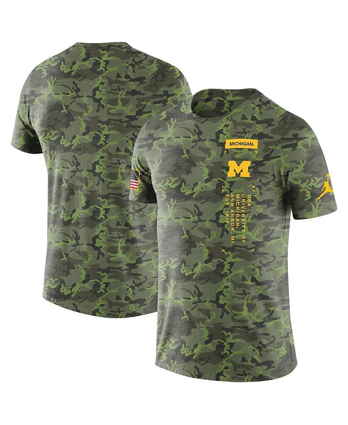 Jordan Men's Camo Michigan Wolverines Military-Inspired T-shirt