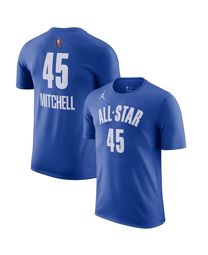 Jordan Men's Brand Donovan Mitchell Blue 2023 NBA All-Star Game Name and Number T-shirt