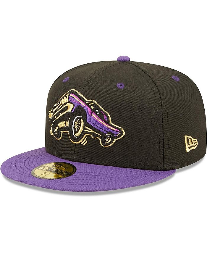 New Era Men's Black, Purple Lowriders de Fresno Copa De La Diversion 59FIFTY Fitted Hat