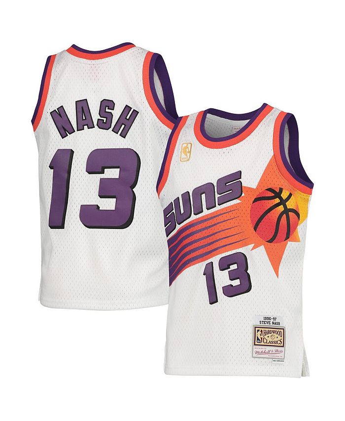 Mitchell & Ness Big Boys Steve Nash White Phoenix Suns 1996-97 Hardwood Classics Swingman Jersey