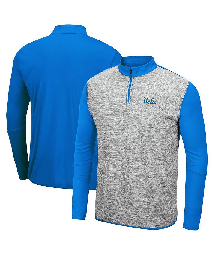 Colosseum Men's Heathered Gray, Blue UCLA Bruins Prospect Quarter-Zip Jacket