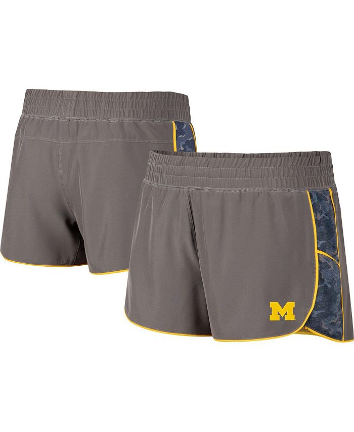 Colosseum Women's Gray, Navy Michigan Wolverines Pamela Lined Shorts