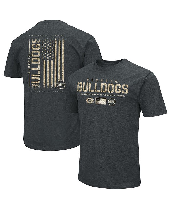 Colosseum Men's Heathered Black Georgia Bulldogs OHT Military-Inspired Appreciation Flag 2.0 T-shirt