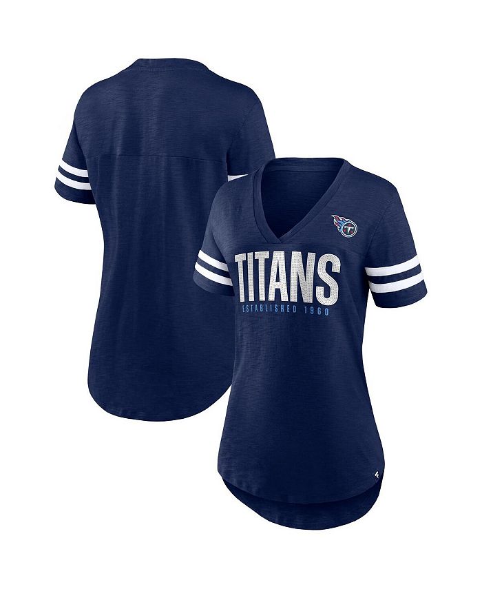 Fanatics Women's Branded Navy Tennessee Titans Speed Tested V-Neck T-shirt