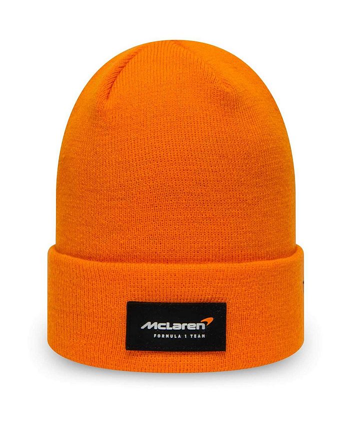 New Era Men's Orange McLaren F1 Team Essential Cuffed Knit Hat