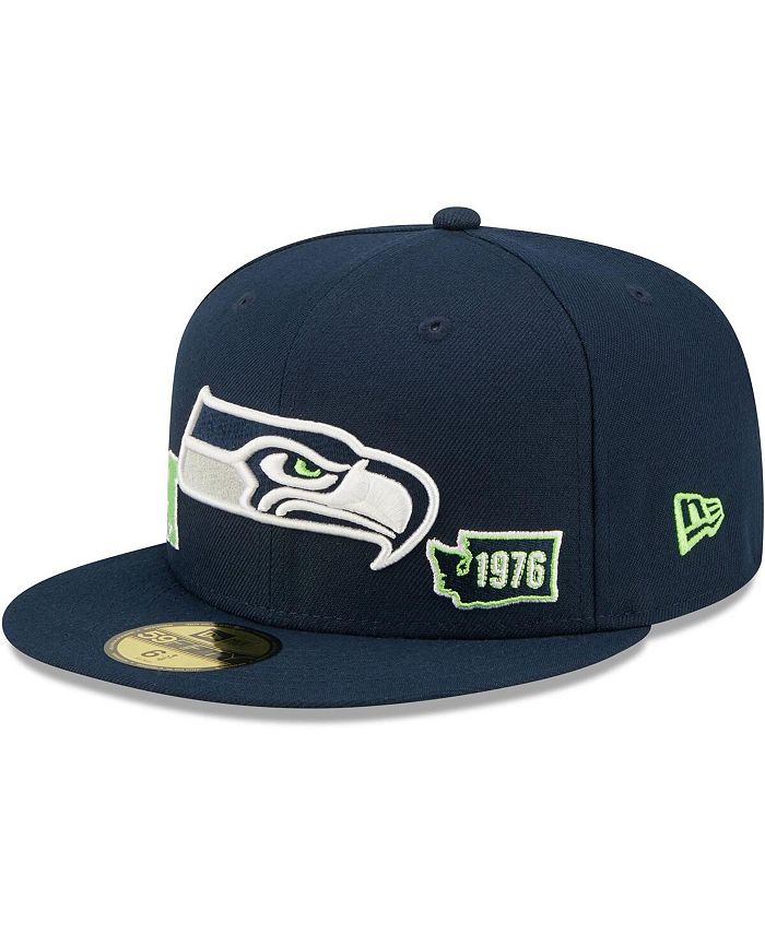 New Era Men's College Navy Seattle Seahawks Identity 59FIFTY Fitted Hat