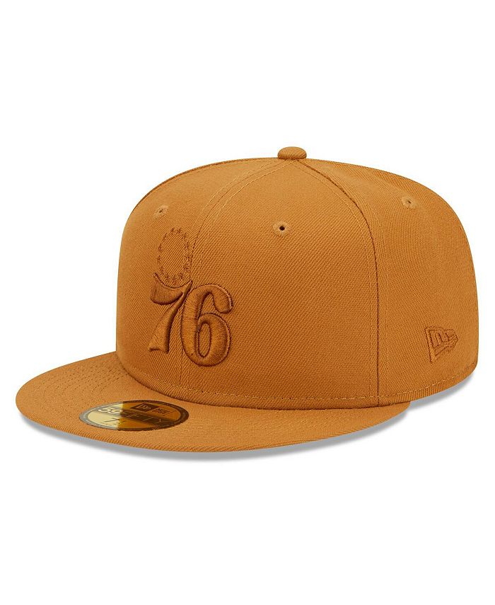New Era Men's Tan Philadelphia 76ers Color Pack 59FIFTY Fitted Hat