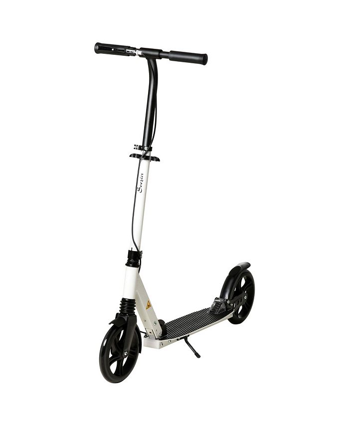 Soozier One-click Folding Kick Scooter Adjustable Height and Dual Brake System