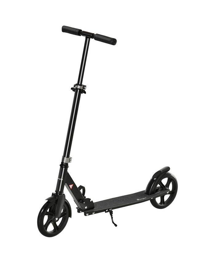 Soozier Foldable Kick Scooter w/ Adjustable Height Rear Wheel Brake System