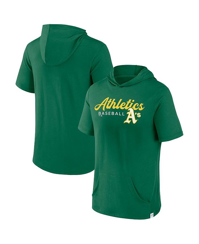 Fanatics Men's Branded Green Oakland Athletics Offensive Strategy Short Sleeve Pullover Hoodie