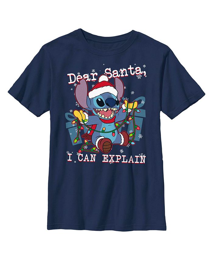 Disney Boy's Lilo & Stitch Dear Santa, I Can Explain Child T-Shirt