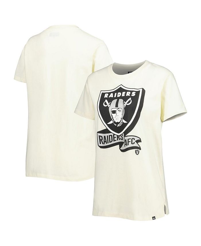 New Era Women's Cream Las Vegas Raiders Chrome Sideline T-shirt